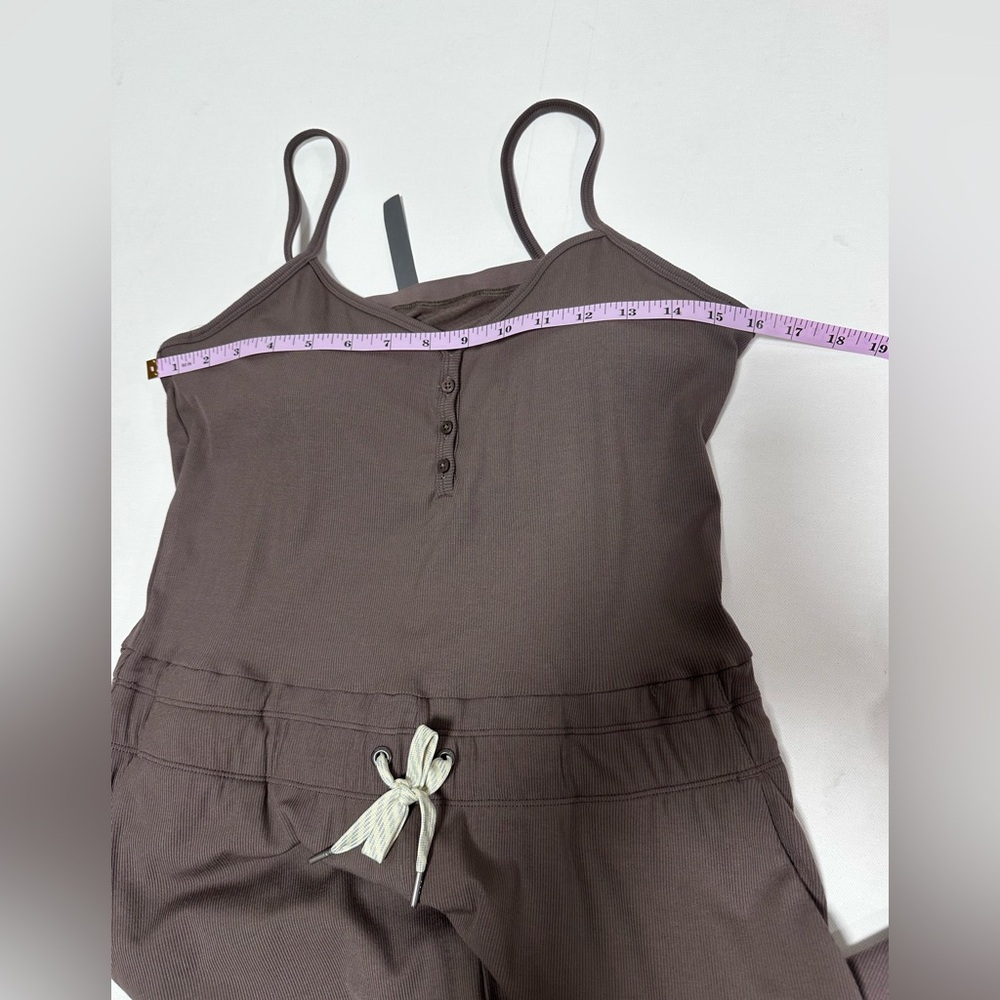 Vuori Womens Pose Scoop Jumpsuit Large Color Chocolate Loungewear Comfort Travel - Picture 10 of 12